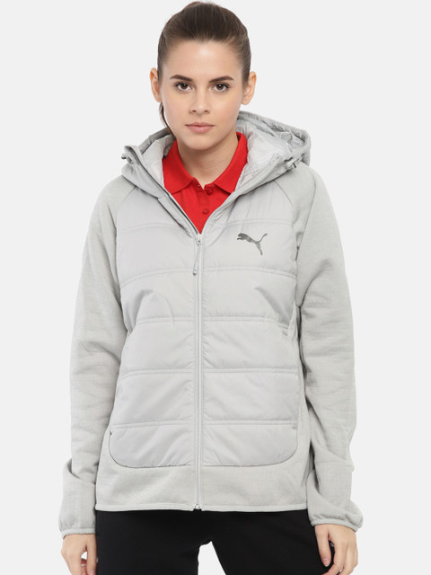 

Puma Women Grey Solid Padded Jacket
