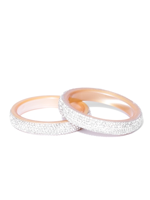 

Priyaasi Set of 2 Gold-Plated Stone-Studded Bangles