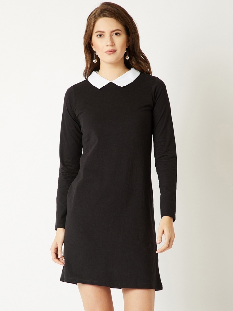 

Miss Chase Women Black Solid Shirt Dress