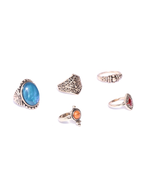 

Blueberry Women Set of 5 Gold-Plated Rings