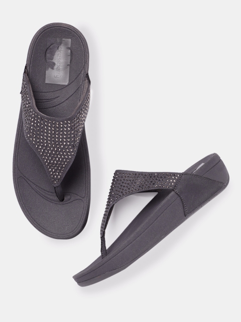 

DressBerry Women Grey Embellished Flats
