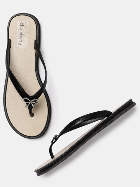 

DressBerry Women Black Open Toe Flats