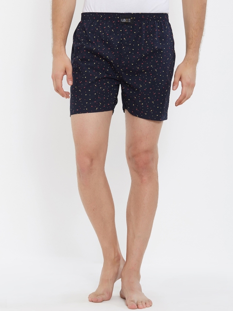 

London Bee Men Navy Blue Printed Boxer MLB0177