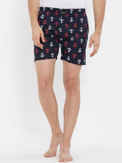 

London Bee Mens Navy Blue Printed Boxer MLB0181
