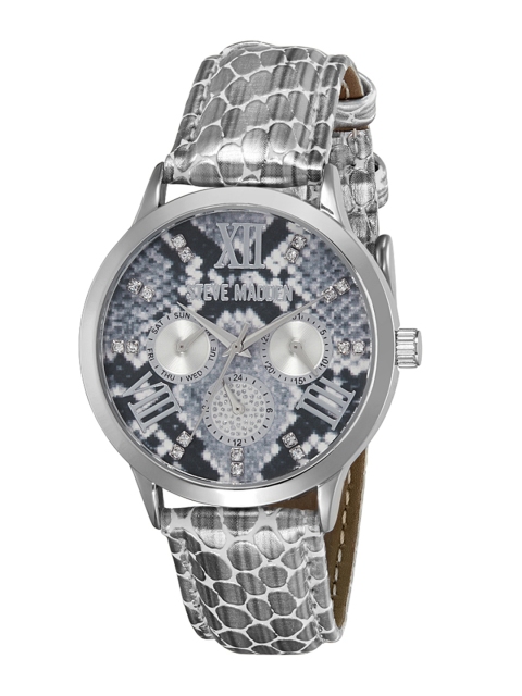 

Steve Madden Women Silver-Toned Analogue Leather Watch SMW148