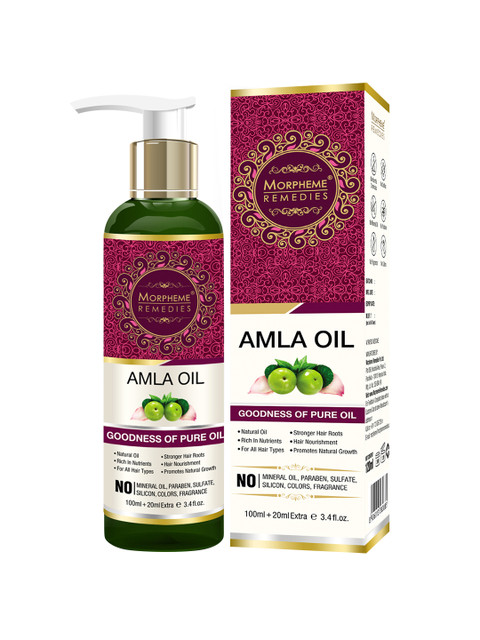 

Morpheme Remedies Pure Amla Hair Oil (ColdPressed & Undiluted) 120ml, White