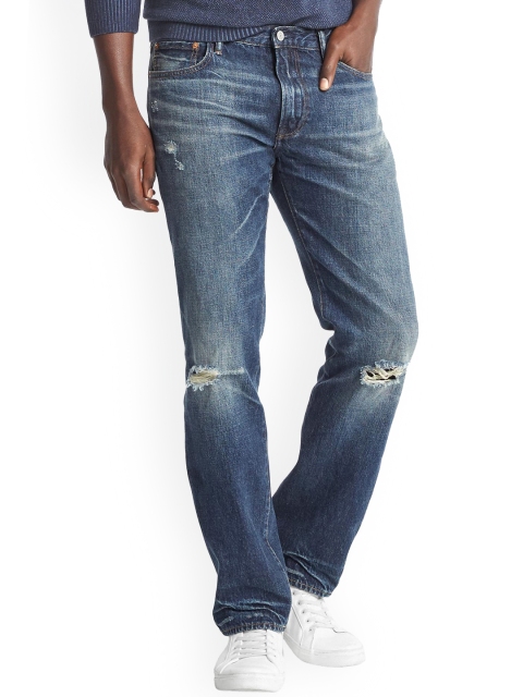 

GAP Men Blue Original 1969 Destructed Vintage Straight Fit Jeans