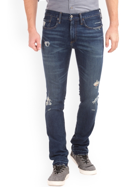 

GAP Men Blue Destructed Skinny Fit Jeans (Stretch)