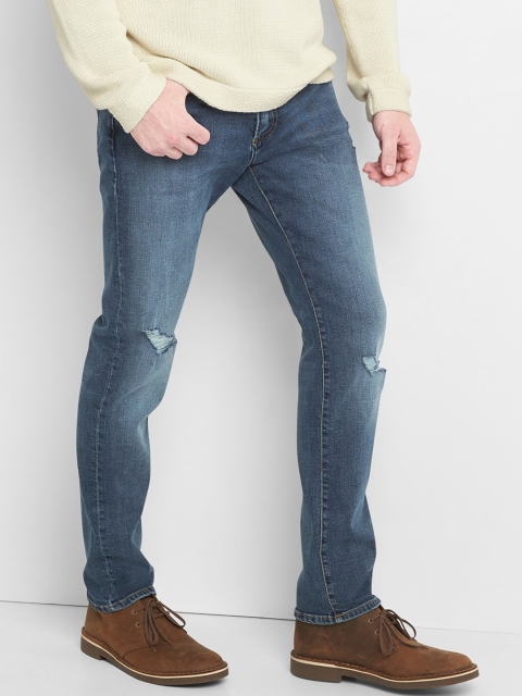 

GAP Men Blue Thermolite Slim Fit Jeans With Stretch