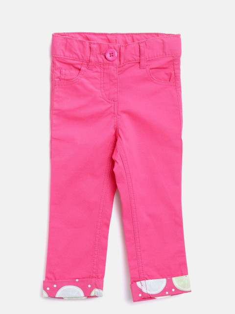 

United Colors of Benetton Girls Pink Solid Regular Trousers