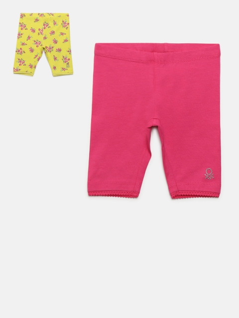 

United Colors of Benetton Girls Pack of 2 Capris, Pink