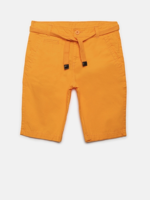 

United Colors of Benetton Boys Orange Solid Regular Fit Chino Shorts