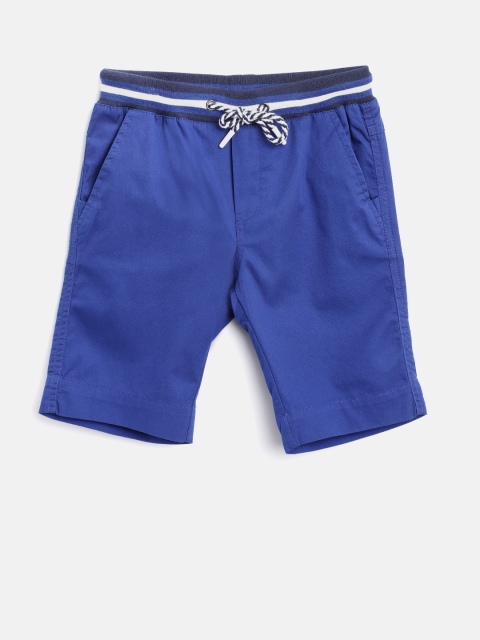 

United Colors of Benetton Boys Blue Solid Regular Fit Shorts