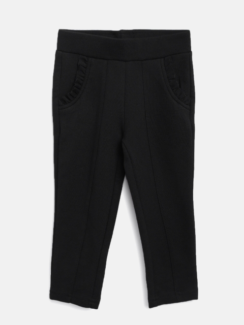 

United Colors of Benetton Girls Black Solid Treggings