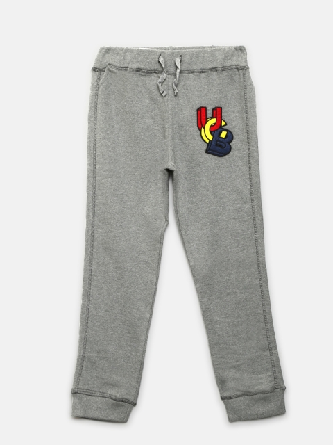 

United Colors of Benetton Boys Grey Melange Solid Joggers