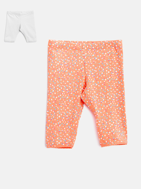 

United Colors of Benetton Girls Pack of 2 Capris, Orange