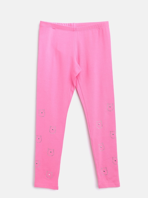

United Colors of Benetton Girls Pink Embellished Detail Leggings