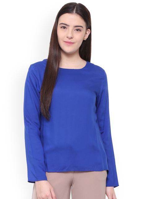 

Van Heusen Women Blue Solid Top