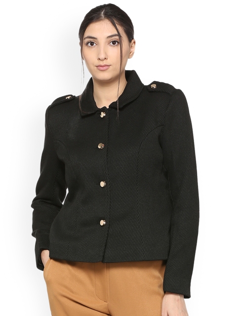 

Van Heusen Woman Black Solid Tailored Jacket