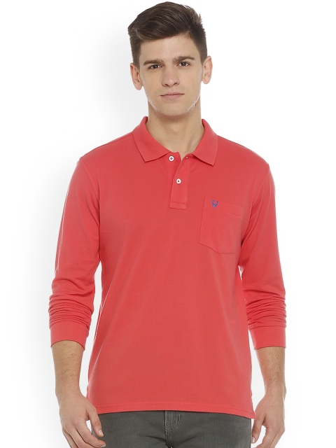 

Allen Solly Men Red Solid Polo Collar T-shirt