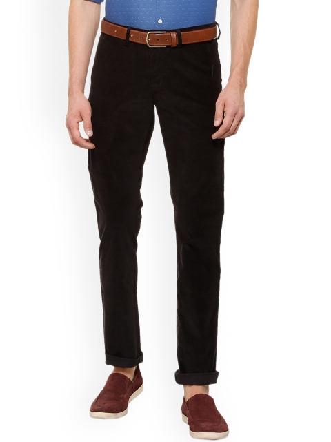 

Allen Solly Men Navy Blue Solid Regular Trousers