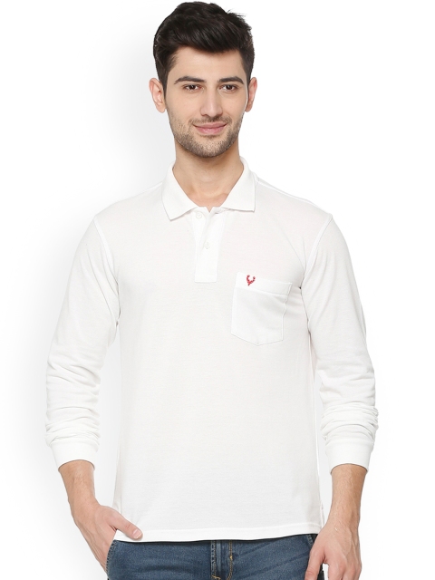 

Allen Solly Men White Solid Polo Collar T-shirt