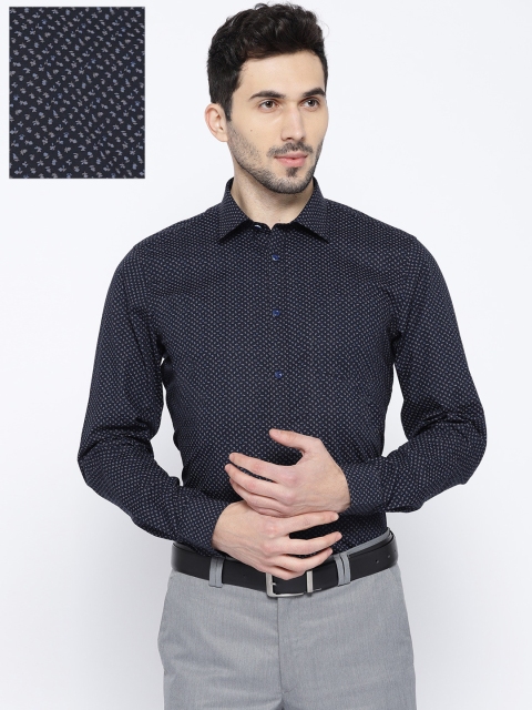 

Blackberrys Men Navy Blue Slim Fit Printed Formal Shirt