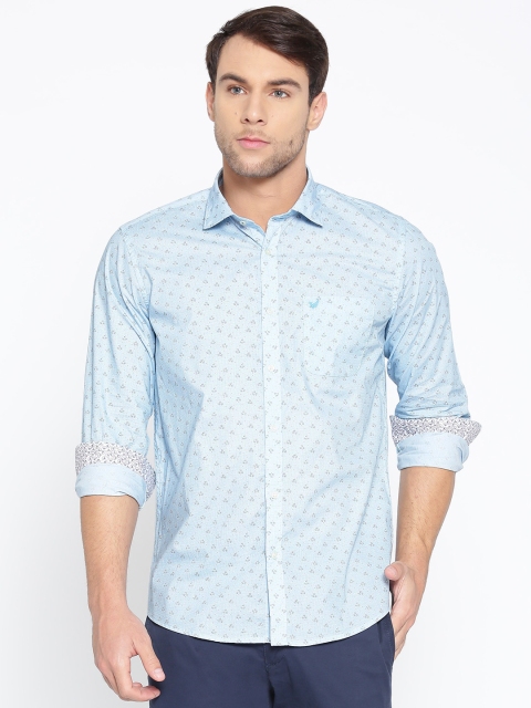 

Blackberrys Men Blue & Black Slim Fit Printed Casual Shirt