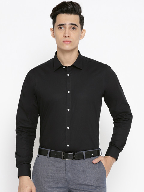 

Blackberrys Men Black Slim Fit Solid Formal Shirt