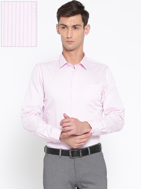 

Blackberrys Men Pink Slim Fit Striped Formal Shirt