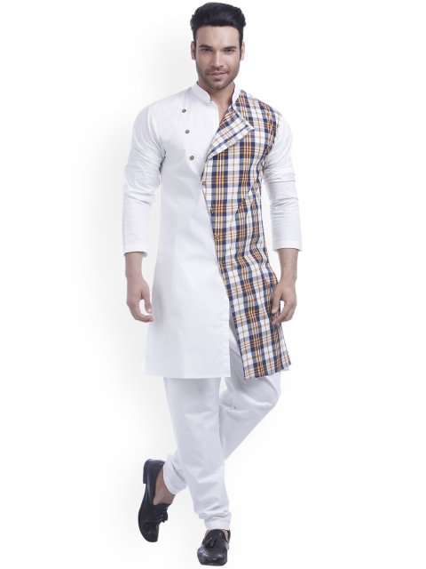 

Zotw Men Multicoloured Checked A-Line Kurta, Multi