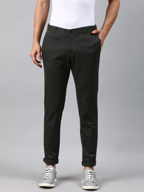 

Blackberrys Men Black Slim Fit Solid Regular Trousers