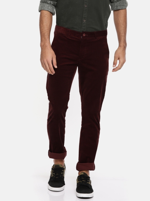

Blackberrys Men Maroon Skinny Fit Solid Chinos