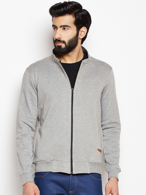 

Hancock Men Grey Melange Solid Sweatshirt