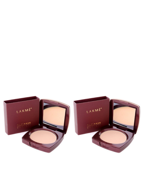 

Lakme Set of 2 Radiance Compact Natural Coral, Pink