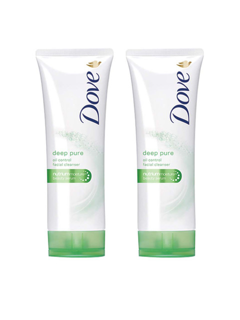 

Dove Set of 2 Deep Pure Oil Control Facial Cleanser 50g, White