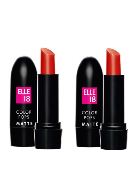 

ELLE 18 Set of 2 Rockstar Red Color Pop Matte Lip Colors R32