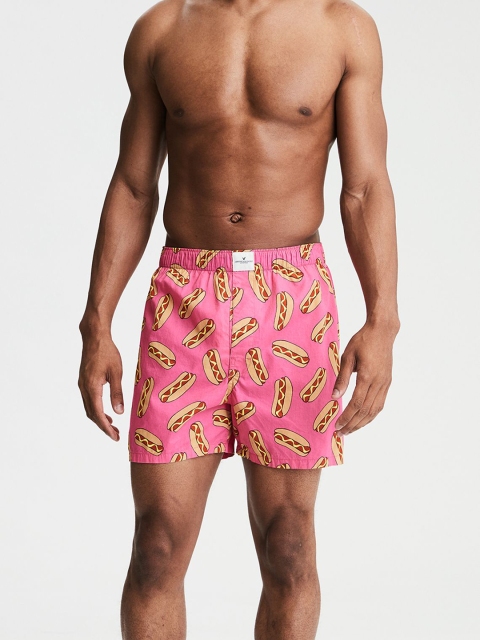 

AMERICAN EAGLE OUTFITTERS Men Maroon & Red Woven Boxers 4316-615, Pink