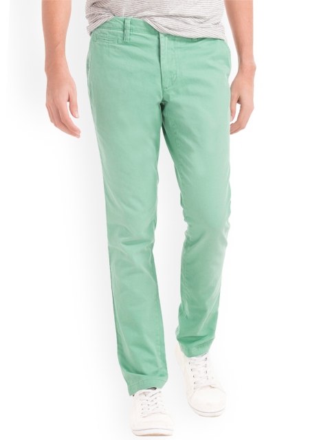 

GAP Men Green Slim Fit Solid Regular Trousers