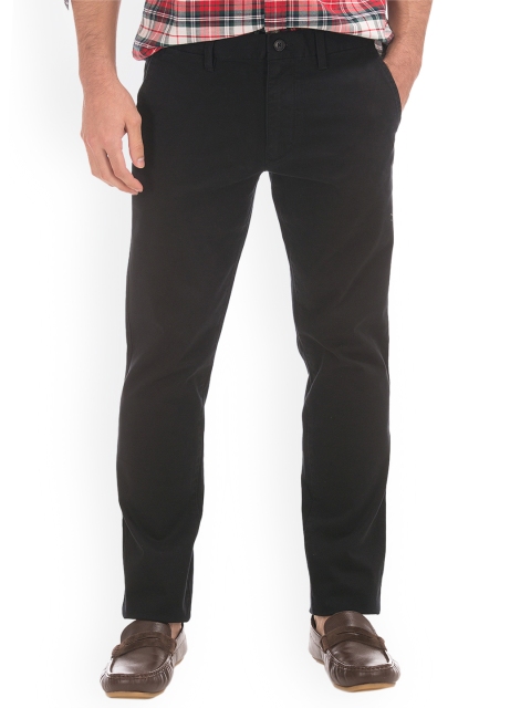 

GAP Men Black Skinny Fit Solid Regular Trousers
