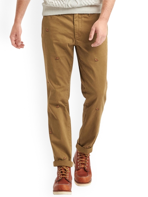 

GAP Men Brown Slim Fit Self Design Regular Trousers