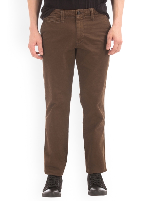 

GAP Men Brown Slim Fit Solid Regular Trousers