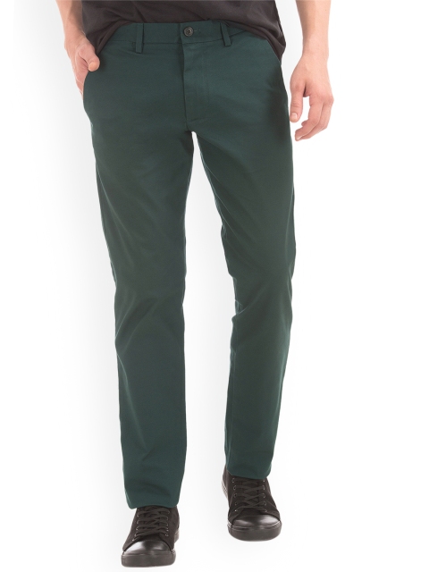 

GAP Men Green Slim Fit Solid Regular Trousers