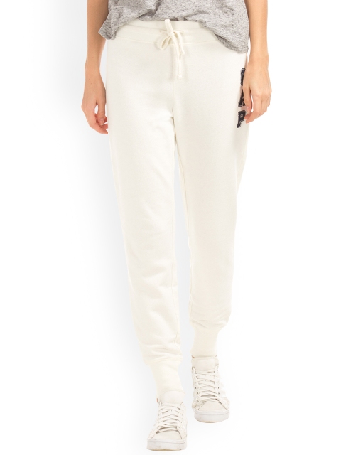 

GAP Women White Classic Logo Track Pants