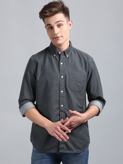 

GAP Men Charcoal Oxford Overdye Shirt