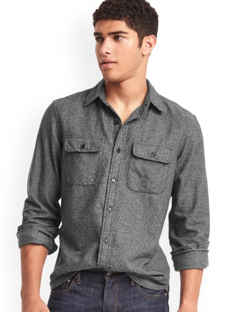 

GAP Men Grey Jaspe Standard Fit Shirt