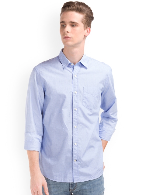

GAP Men True Wash End On End Standard Fit Shirt, Blue
