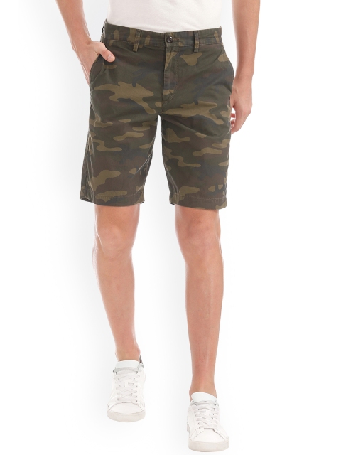 

GAP Men Olive Green Lived In Camo Shorts