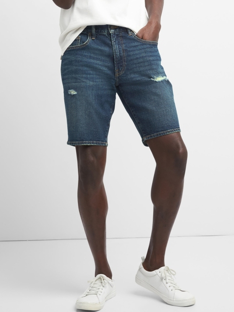 

GAP Men Slim Denim Shorts With GAP Menflex, Blue