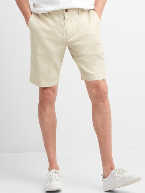 

GAP Men Grey Chino Shorts In Linen